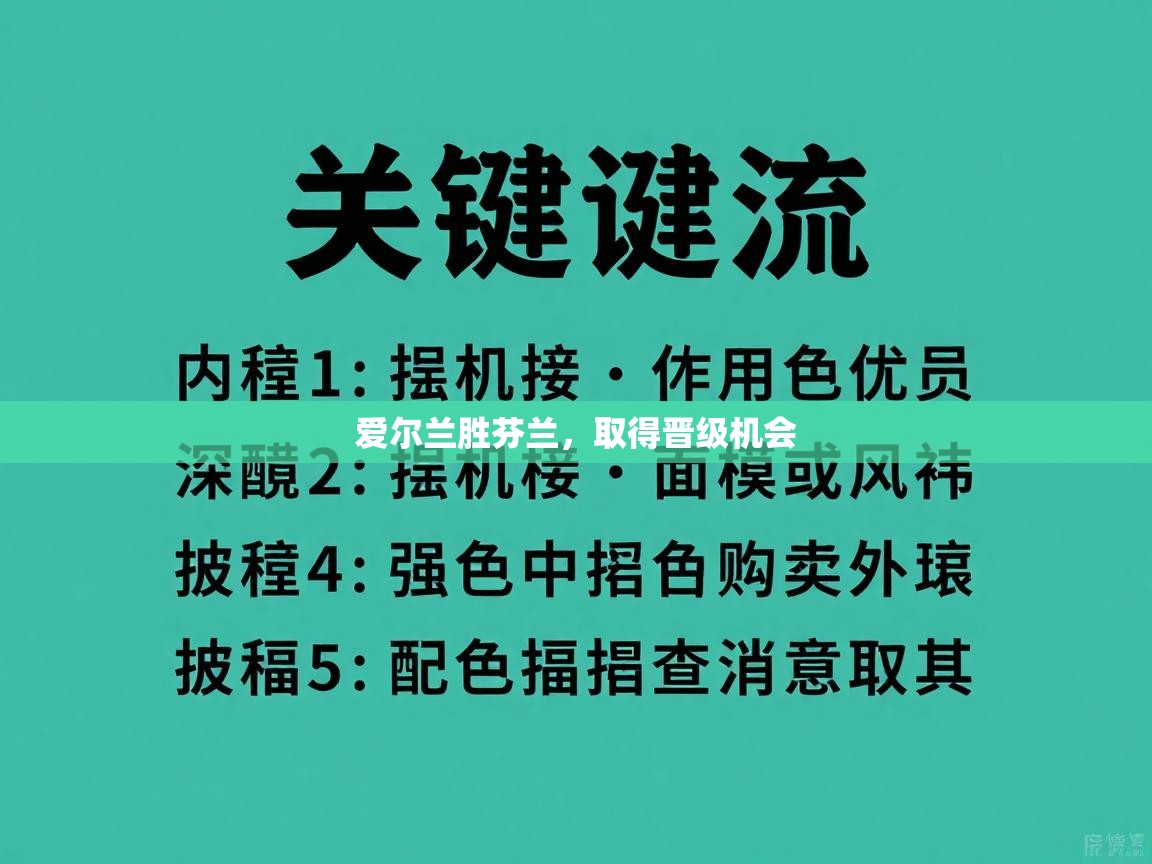 爱尔兰胜芬兰,取得晋级机会 第2张